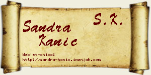Sandra Kanić vizit kartica